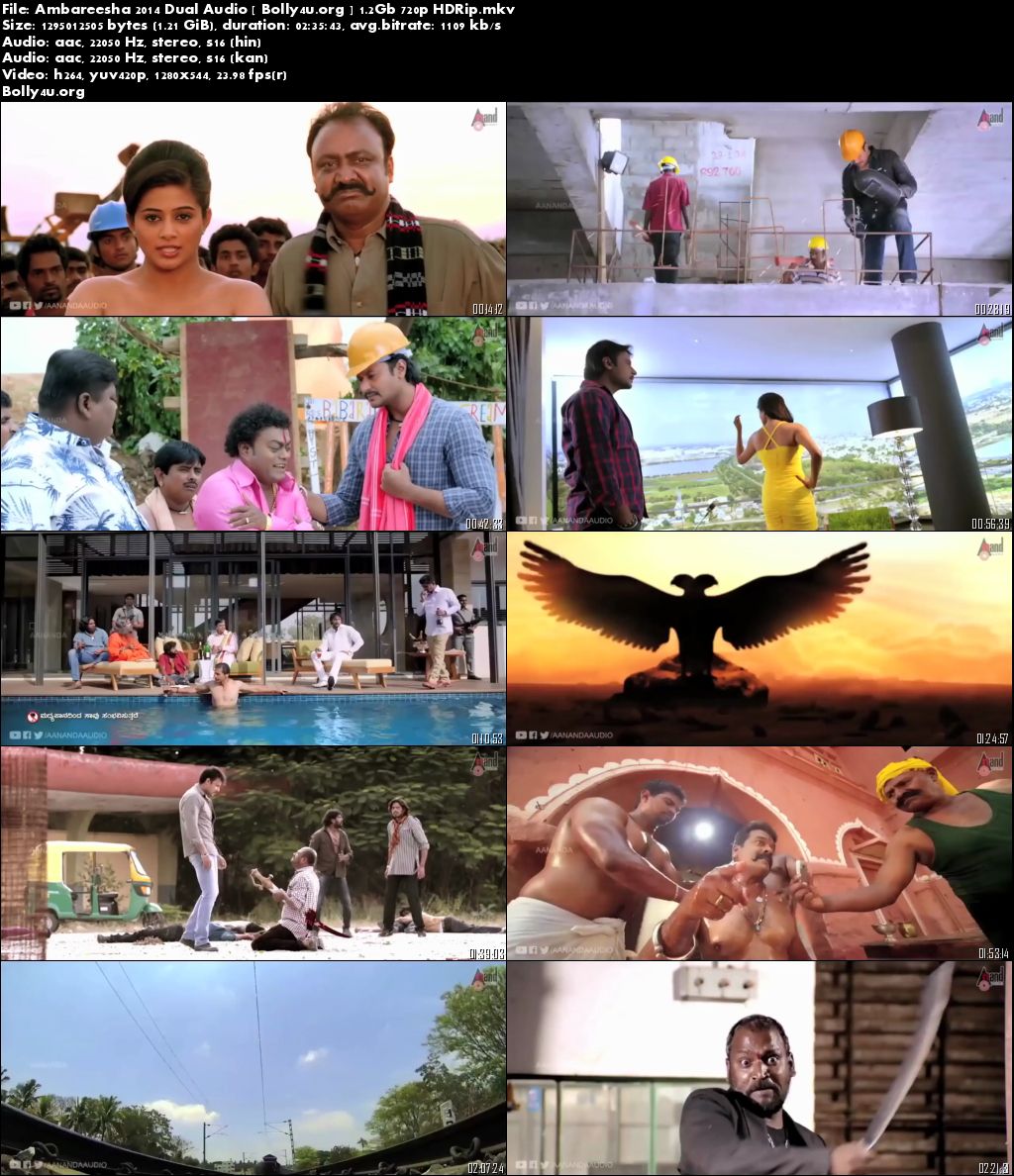 Ambareesha 2014 HDRip 1.2Gb 720p Full Dual Audio Movie Download Ambareesha 2014 HDRip 1.2Gb 720p Full Dual Audio Movie Download