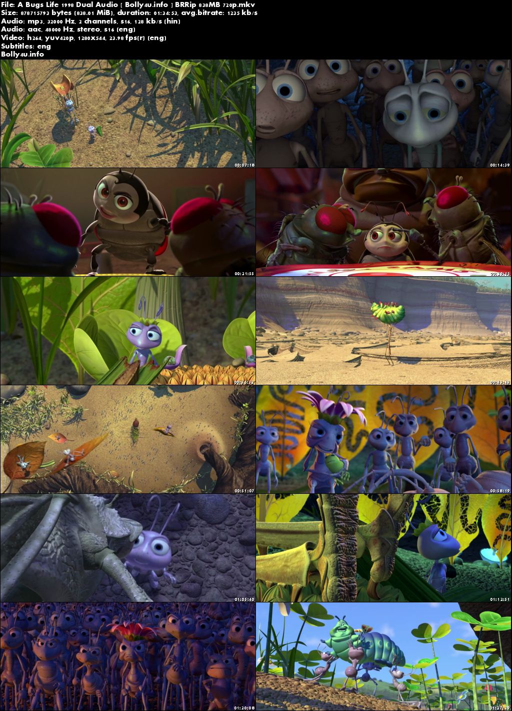 A Bugs Life 1998 BRRip 800MB Hindi Dual Audio 720p Download A Bugs Life 1998 BRRip 800MB Hindi Dual Audio 720p Download