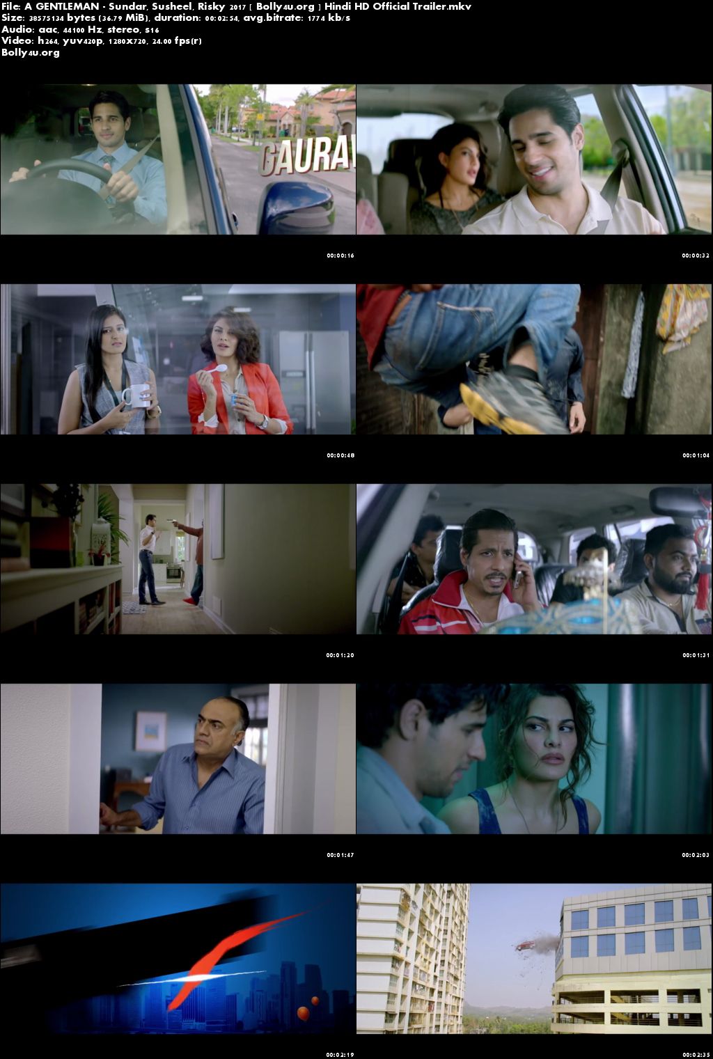 A Gentleman 2017 HD 720p Hindi Movie Official Trailer Download