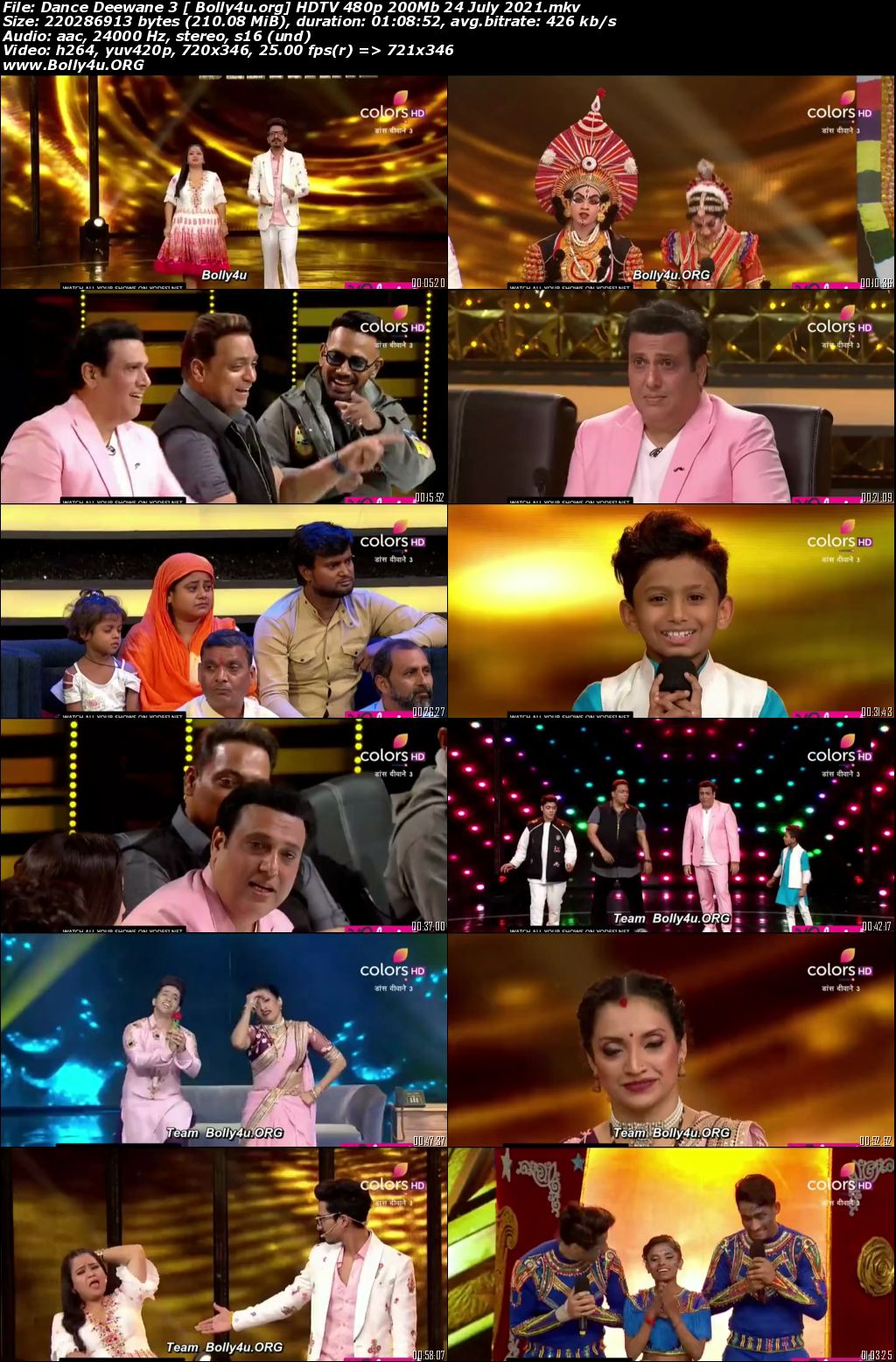 Dance Deewane 3 HDTV 480p 200Mb 24 July 2021 Download