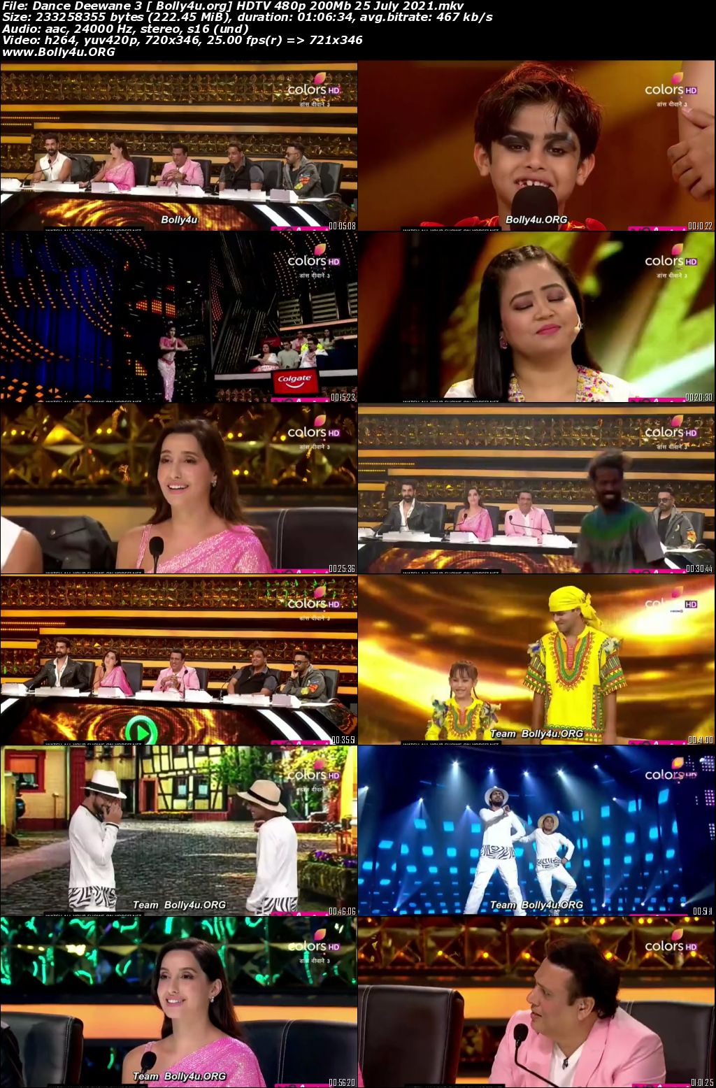 Dance Deewane 3 HDTV 480p 200Mb 25 July 2021 Download