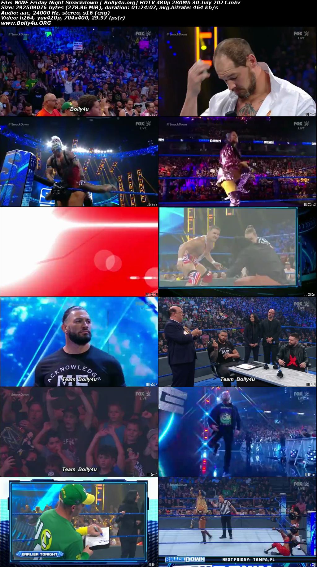WWE Friday Night Smackdown HDTV 480p 280Mb 30 July 2021 Download WWE Friday Night Smackdown HDTV 480p 280Mb 30 July 2021 Download