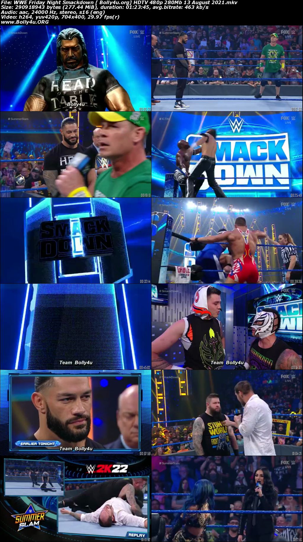 WWE Friday Night Smackdown HDTV 480p 280Mb 13 August 2021 Download WWE Friday Night Smackdown HDTV 480p 280Mb 13 August 2021 Download