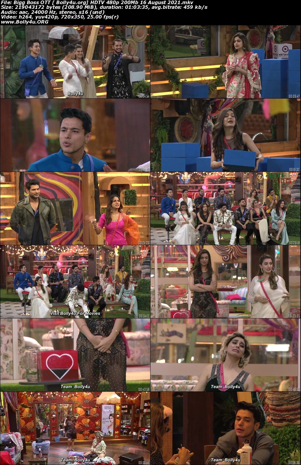 Bigg Boss OTT HDTV 480p 200Mb 16 August 2021 Download