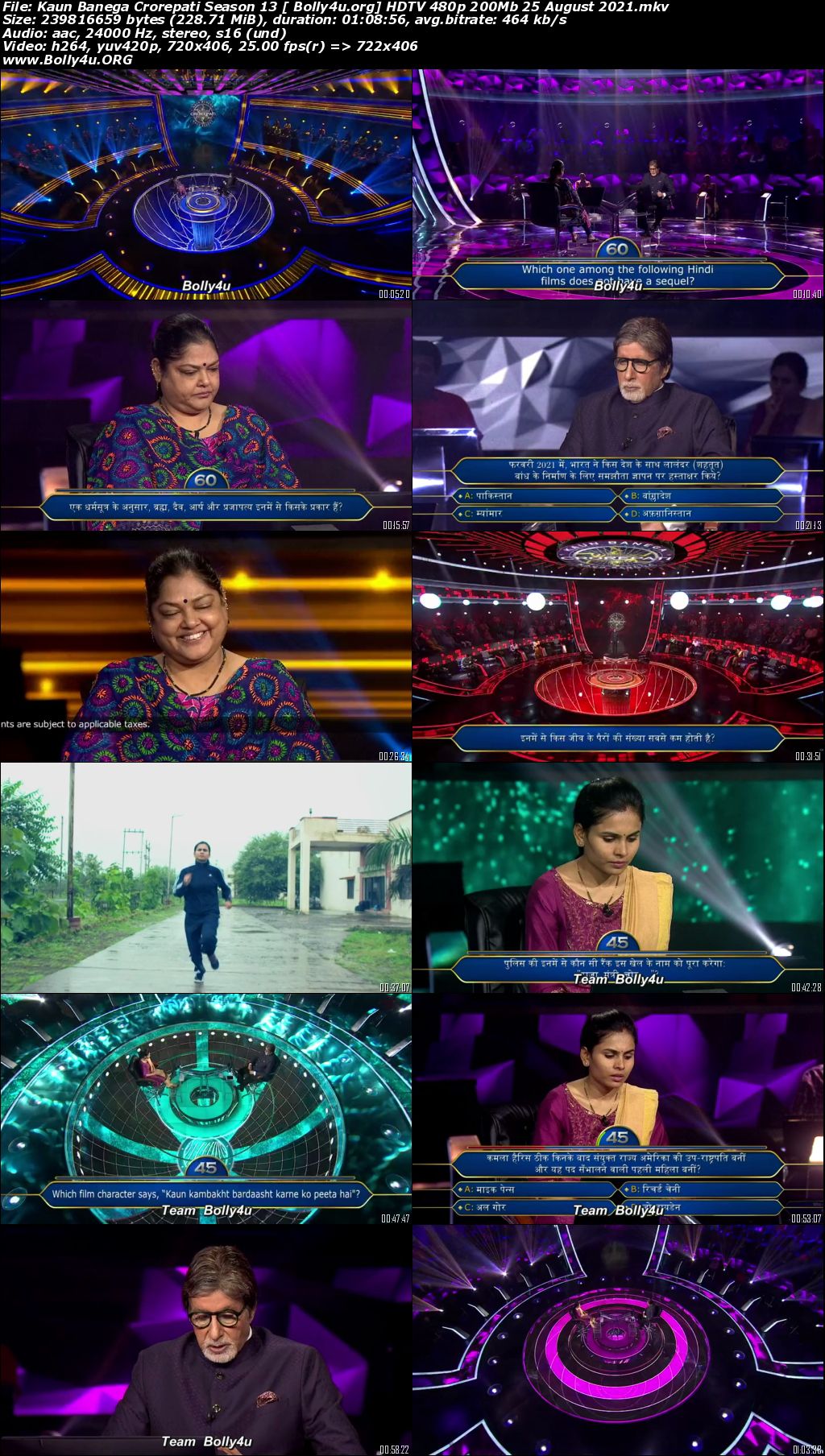 Kaun Banega Crorepati S13 HDTV 480p 200Mb 25 August 2021 Download Kaun Banega Crorepati S13 HDTV 480p 200Mb 25 August 2021 Download