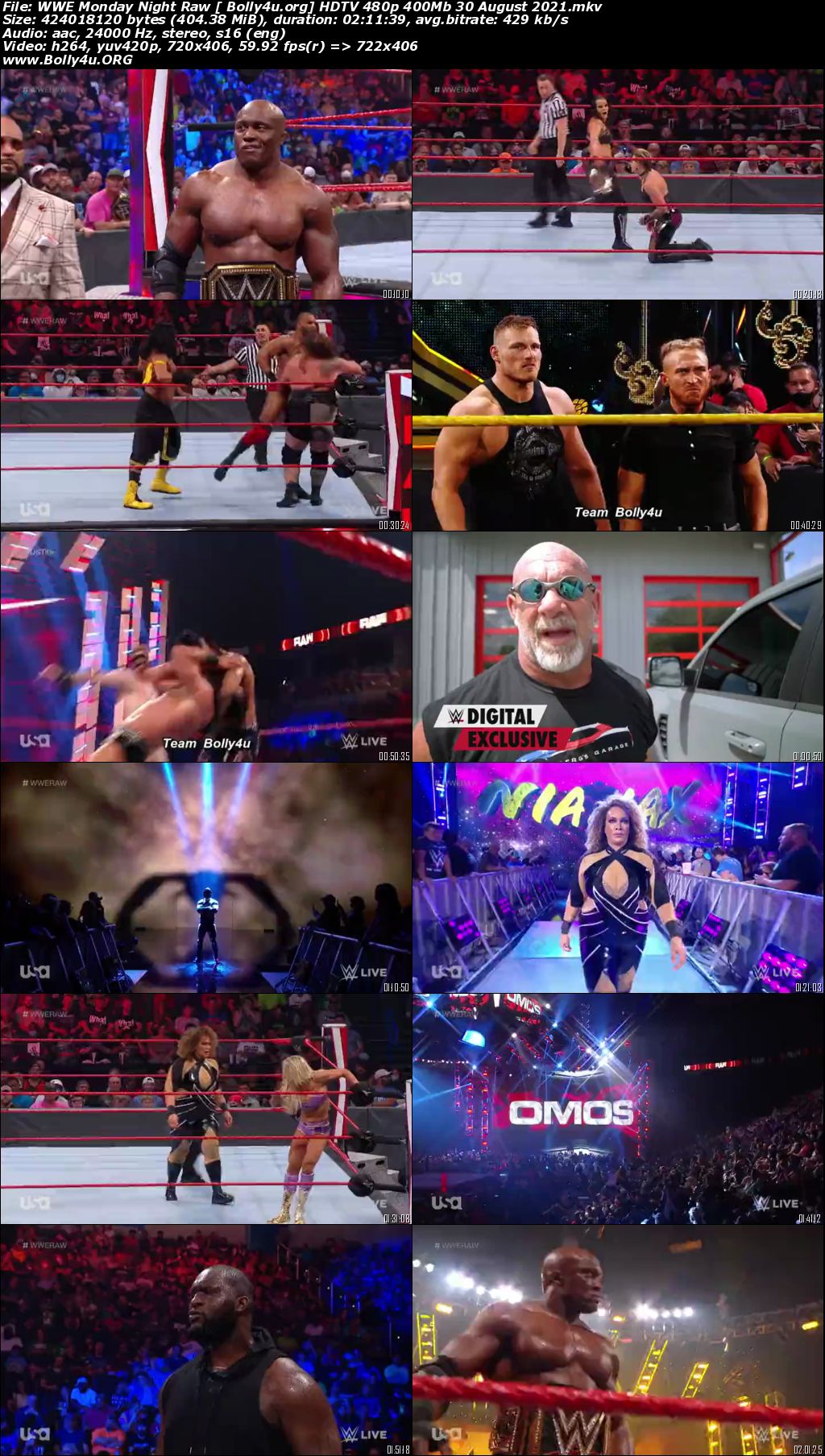 WWE Monday Night Raw HDTV 480p 400Mb 30 August 2021 Download WWE Monday Night Raw HDTV 480p 400Mb 30 August 2021 Download
