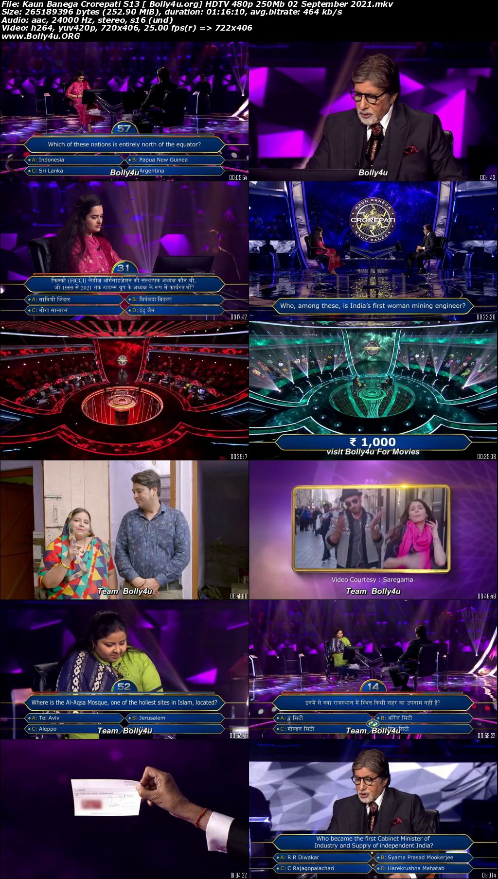 Kaun Banega Crorepati S13 HDTV 480p 250Mb 02 September 2021 Download Kaun Banega Crorepati S13 HDTV 480p 250Mb 02 September 2021 Download