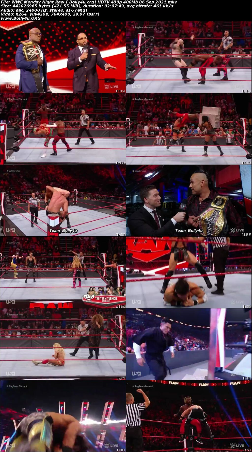 WWE Monday Night Raw HDTV 480p 400Mb 06 Sep 2021 Download WWE Monday Night Raw HDTV 480p 400Mb 06 Sep 2021 Download