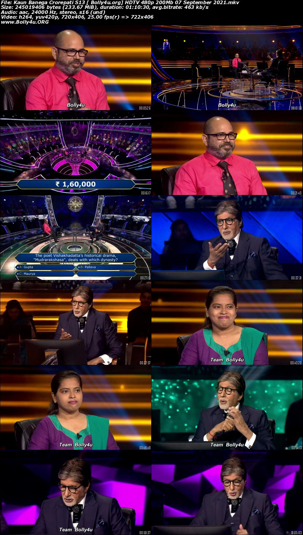 Kaun Banega Crorepati S13 HDTV 480p 200Mb 07 September 2021 Download Kaun Banega Crorepati S13 HDTV 480p 200Mb 07 September 2021 Download