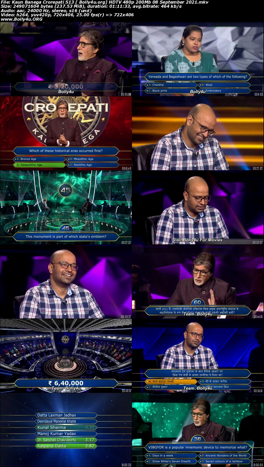 Kaun Banega Crorepati S13 HDTV 480p 200Mb 08 September 2021 Download Kaun Banega Crorepati S13 HDTV 480p 200Mb 08 September 2021 Download