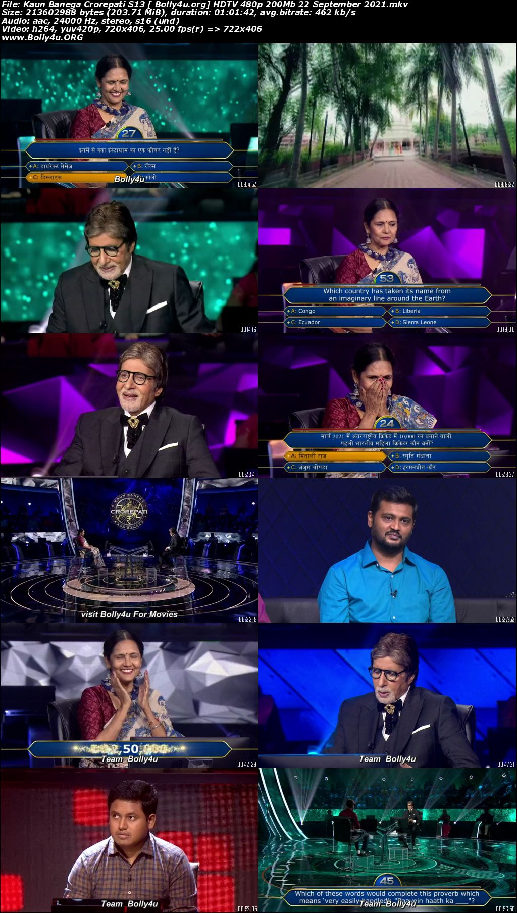 Kaun Banega Crorepati S13 HDTV 480p 200Mb 22 September 2021 Download Kaun Banega Crorepati S13 HDTV 480p 200Mb 22 September 2021 Download