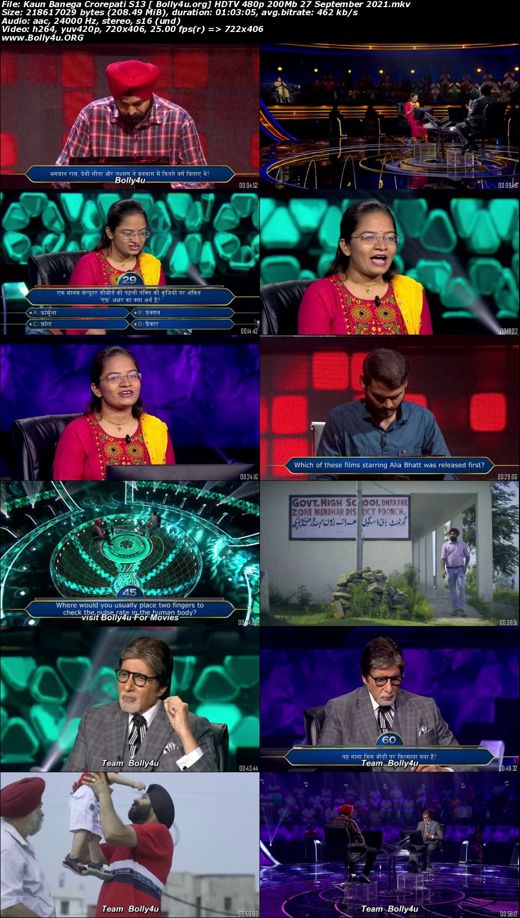 Kaun Banega Crorepati S13 HDTV 480p 200Mb 27 September 2021 Download Kaun Banega Crorepati S13 HDTV 480p 200Mb 27 September 2021 Download