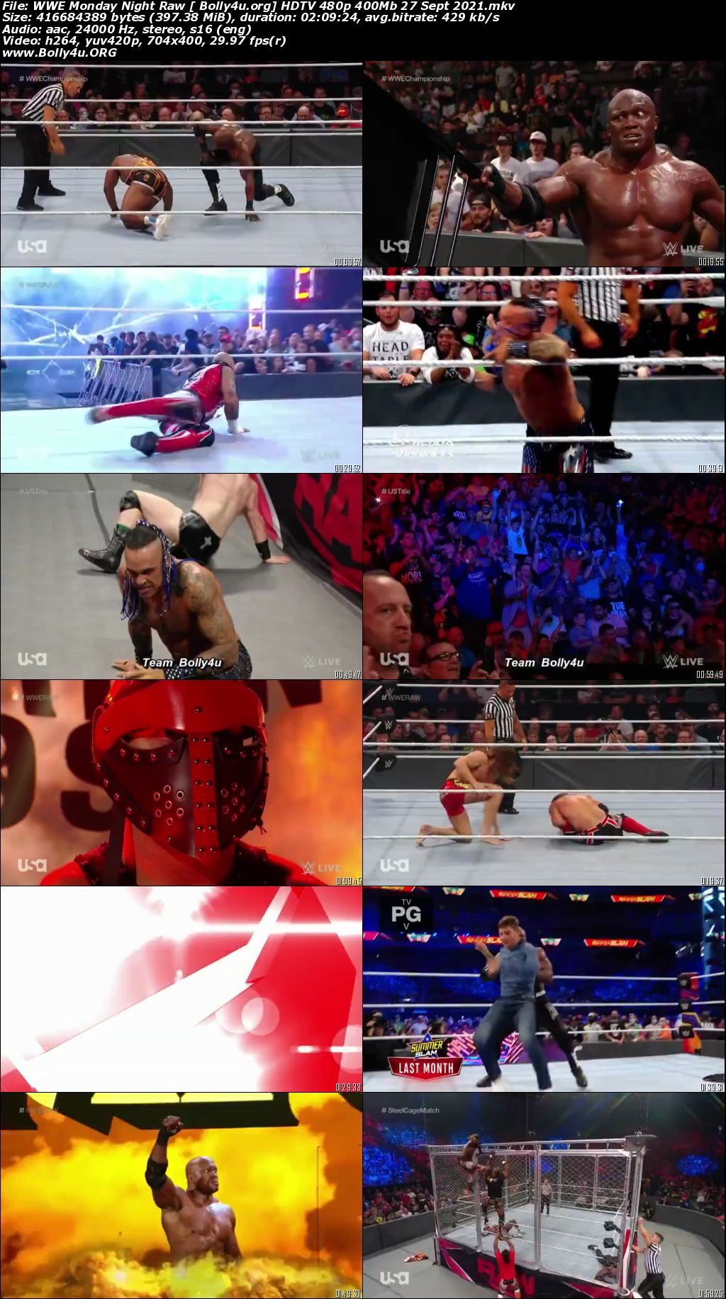 WWE Monday Night Raw HDTV 480p 400Mb 27 Sept 2021 Download WWE Monday Night Raw HDTV 480p 400Mb 27 Sept 2021 Download