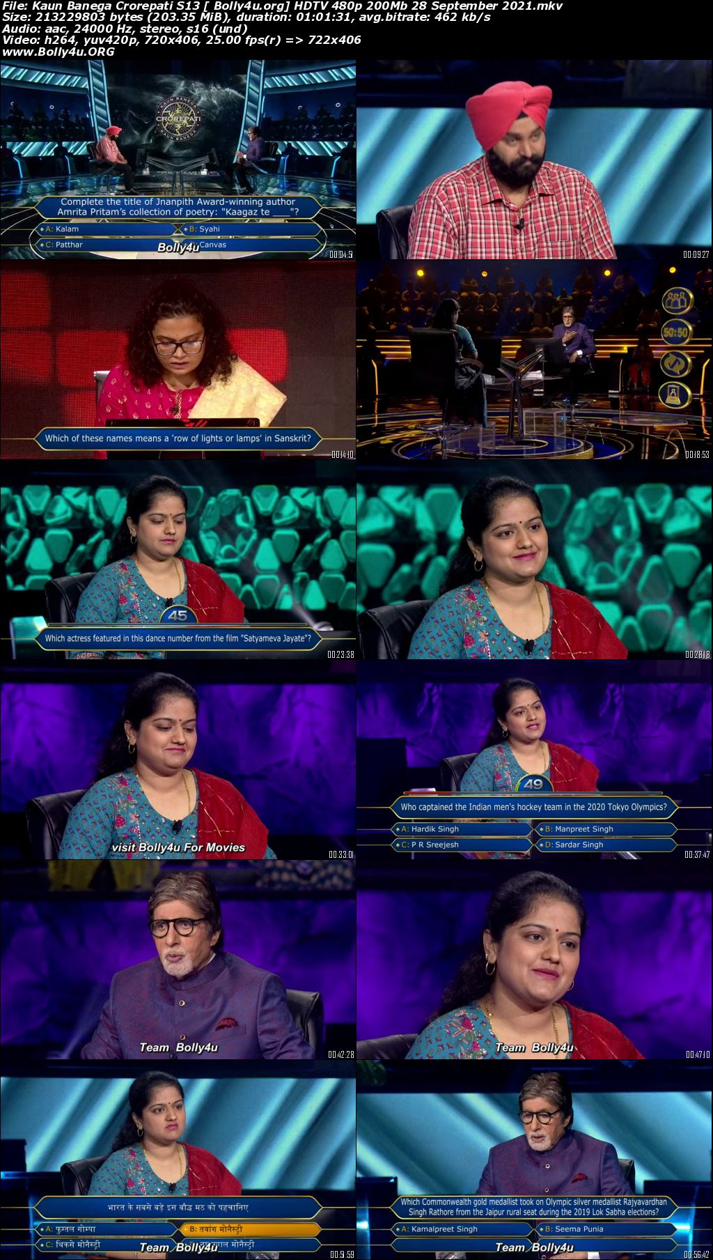 Kaun Banega Crorepati S13 HDTV 480p 200Mb 28 September 2021 Download Kaun Banega Crorepati S13 HDTV 480p 200Mb 28 September 2021 Download
