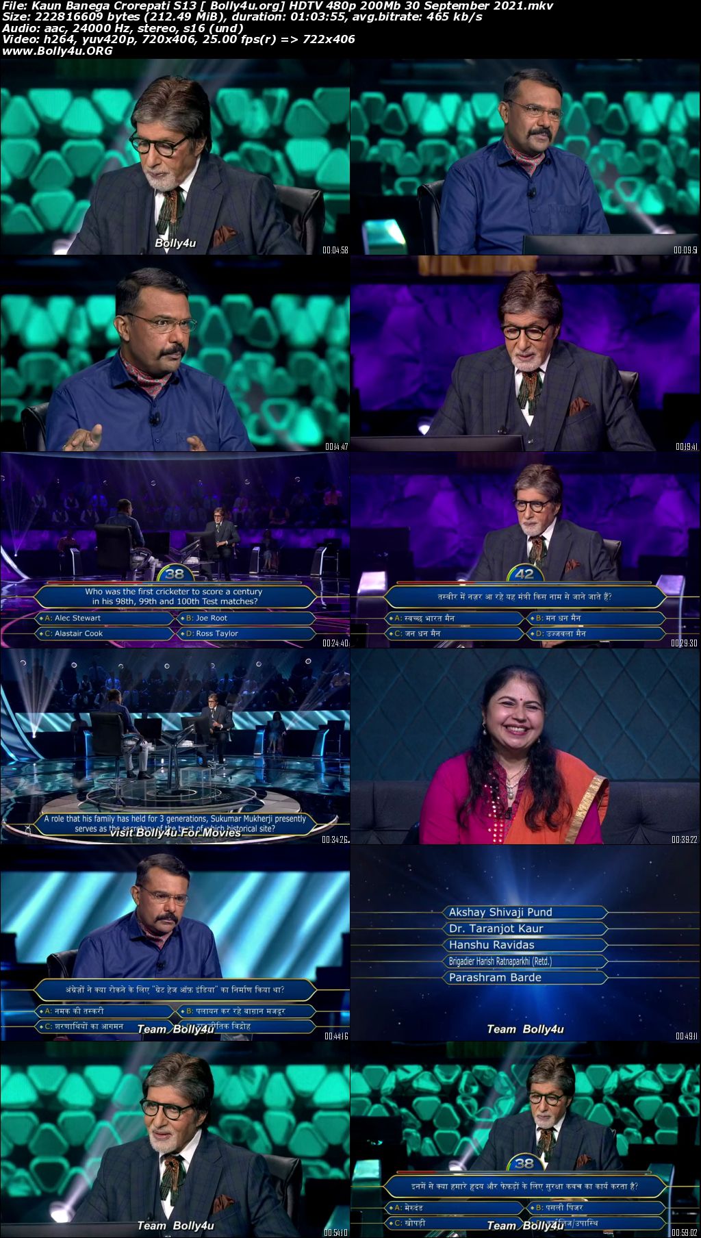 Kaun Banega Crorepati S13 HDTV 480p 200Mb 30 September 2021 Download Kaun Banega Crorepati S13 HDTV 480p 200Mb 30 September 2021 Download