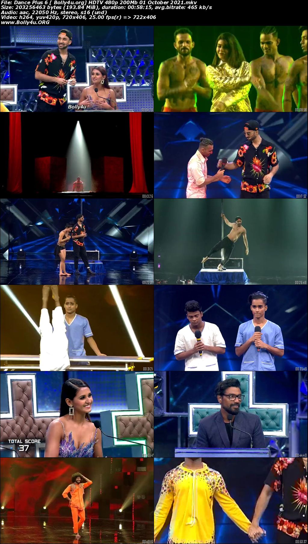 Dance Plus 6 HDTV 480p 200Mb 01 October 2021 Download