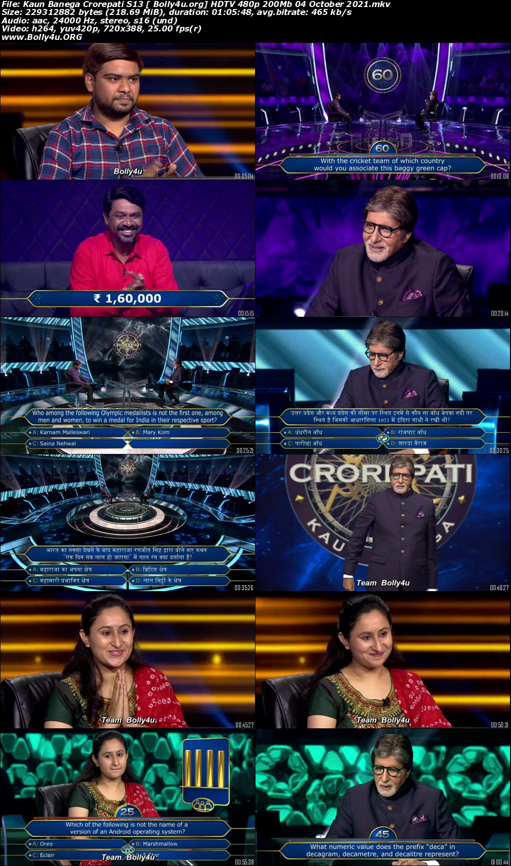 Kaun Banega Crorepati S13 HDTV 480p 200Mb 04 October 2021 Download Kaun Banega Crorepati S13 HDTV 480p 200Mb 04 October 2021 Download