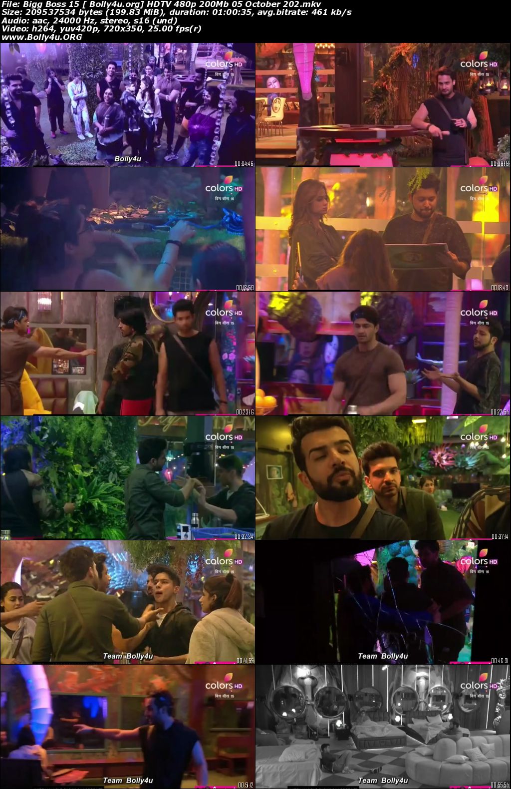 Bigg Boss 15 HDTV 480p 200Mb 05 October 2021 Download