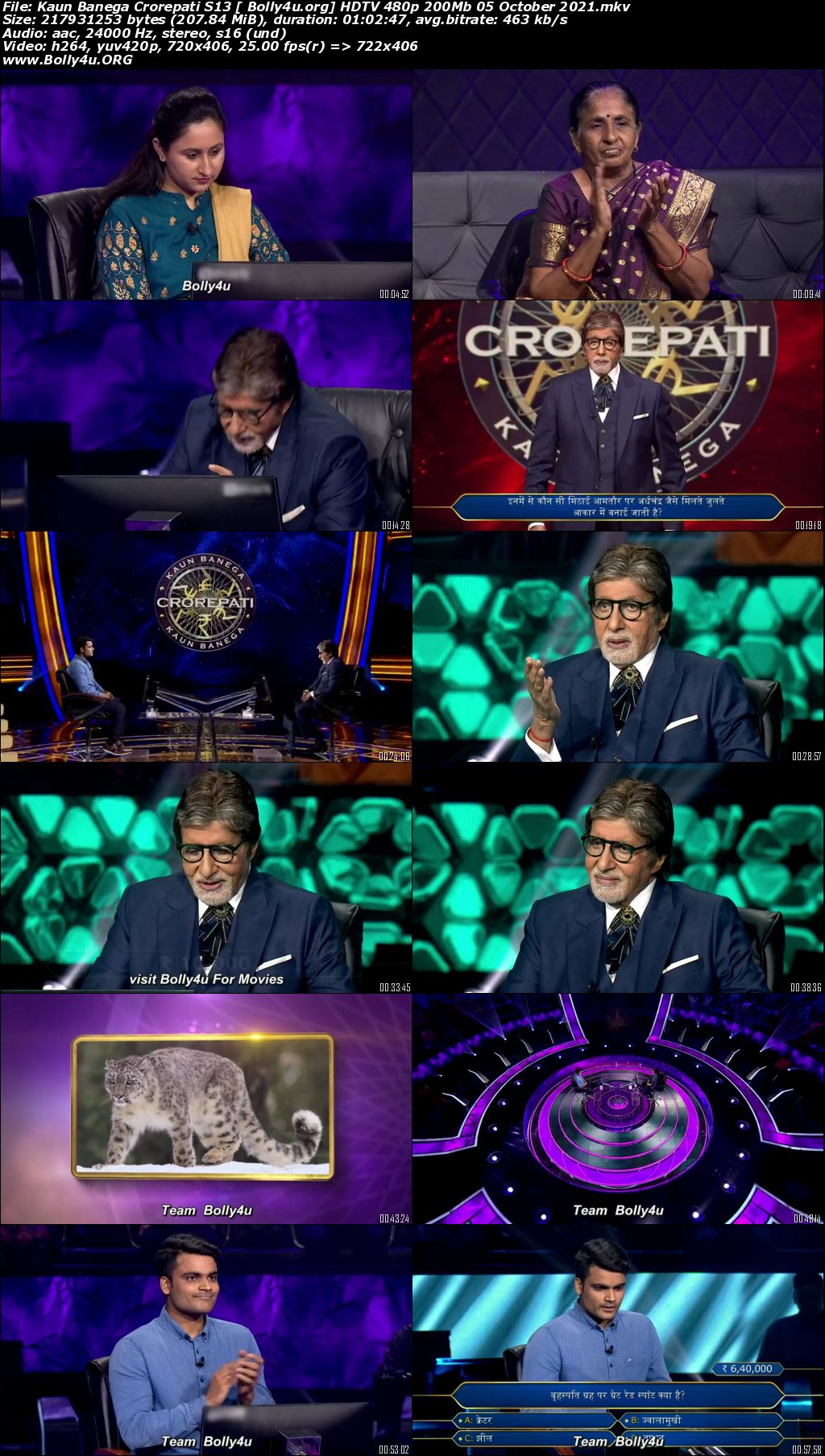 Kaun Banega Crorepati S13 HDTV 480p 200Mb 05 October 2021 Download Kaun Banega Crorepati S13 HDTV 480p 200Mb 05 October 2021 Download