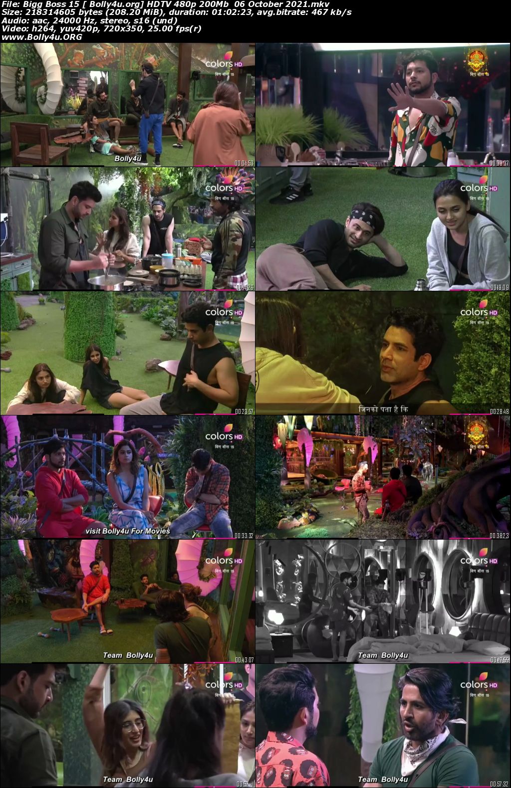 Bigg Boss 15 HDTV 480p 200Mb 06 October 2021 Download