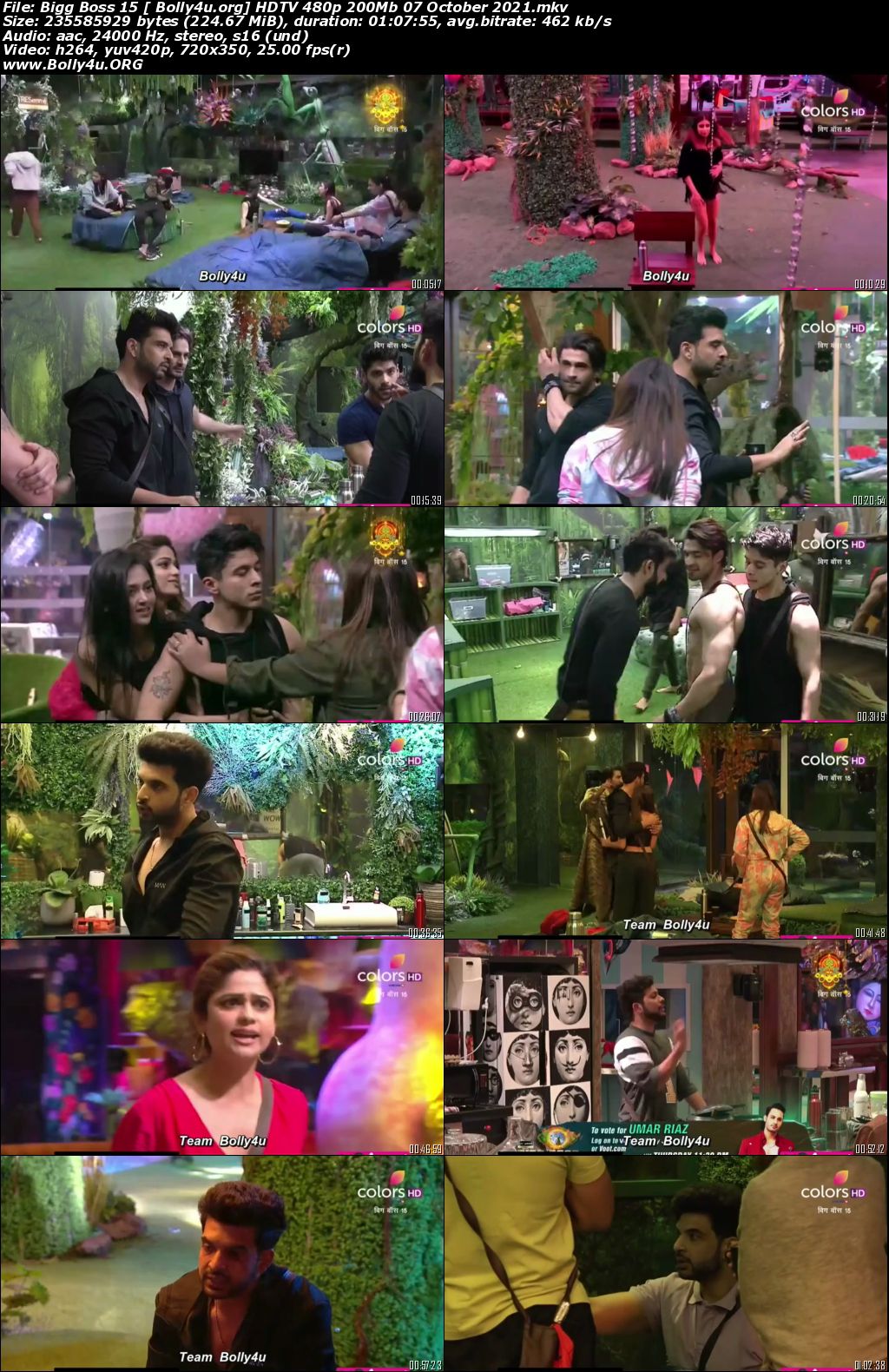 Bigg Boss 15 HDTV 480p 200Mb 07 October 2021 Download
