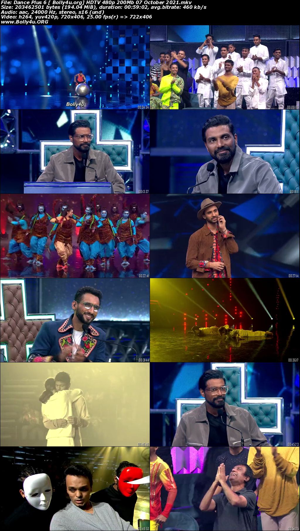 Dance Plus 6 HDTV 480p 200Mb 07 October 2021 Download