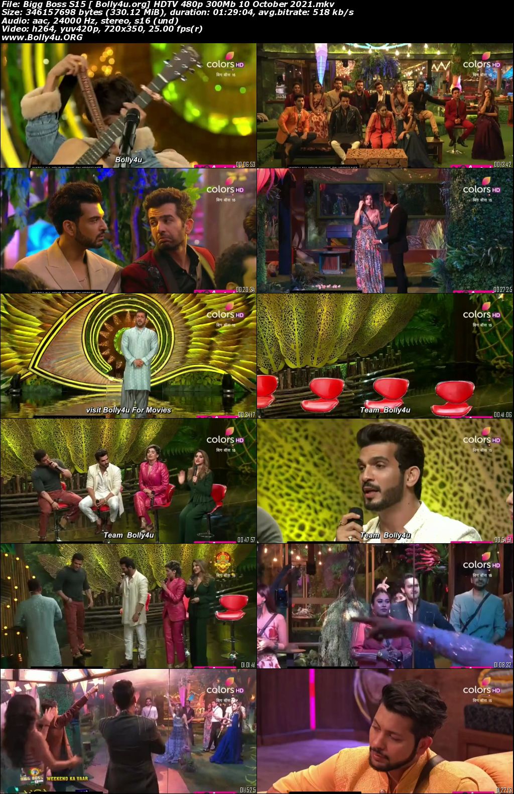 Bigg Boss S15 HDTV 480p 300Mb 10 October 2021 Download Bigg Boss S15 HDTV 480p 300Mb 10 October 2021 Download