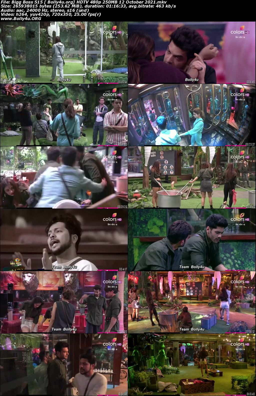 Bigg Boss S15 HDTV 480p 250MB 12 October 2021 Download Bigg Boss S15 HDTV 480p 250MB 12 October 2021 Download
