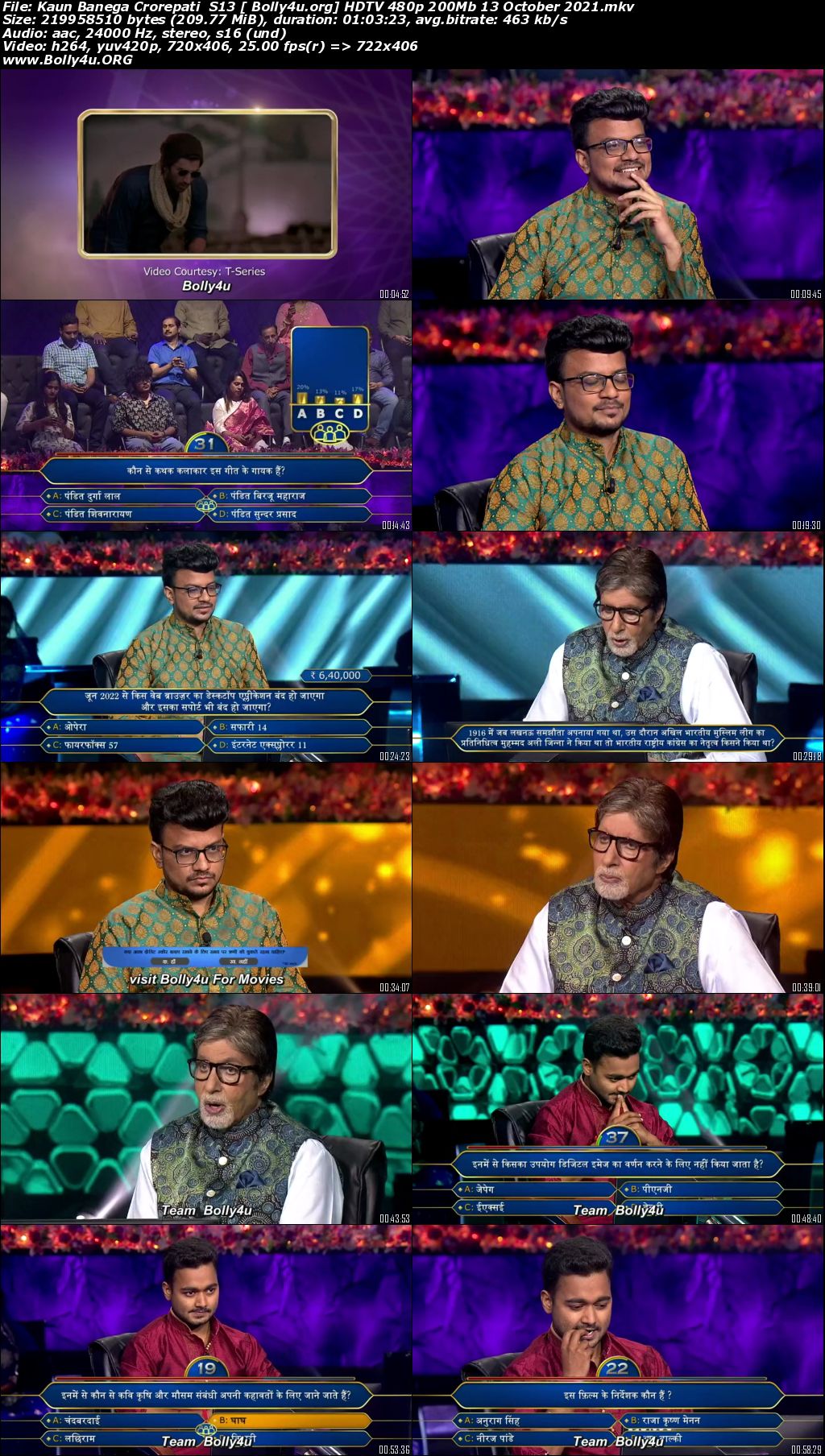 Kaun Banega Crorepati S13 HDTV 480p 200Mb 13 October 2021 Download Kaun Banega Crorepati S13 HDTV 480p 200Mb 13 October 2021 Download