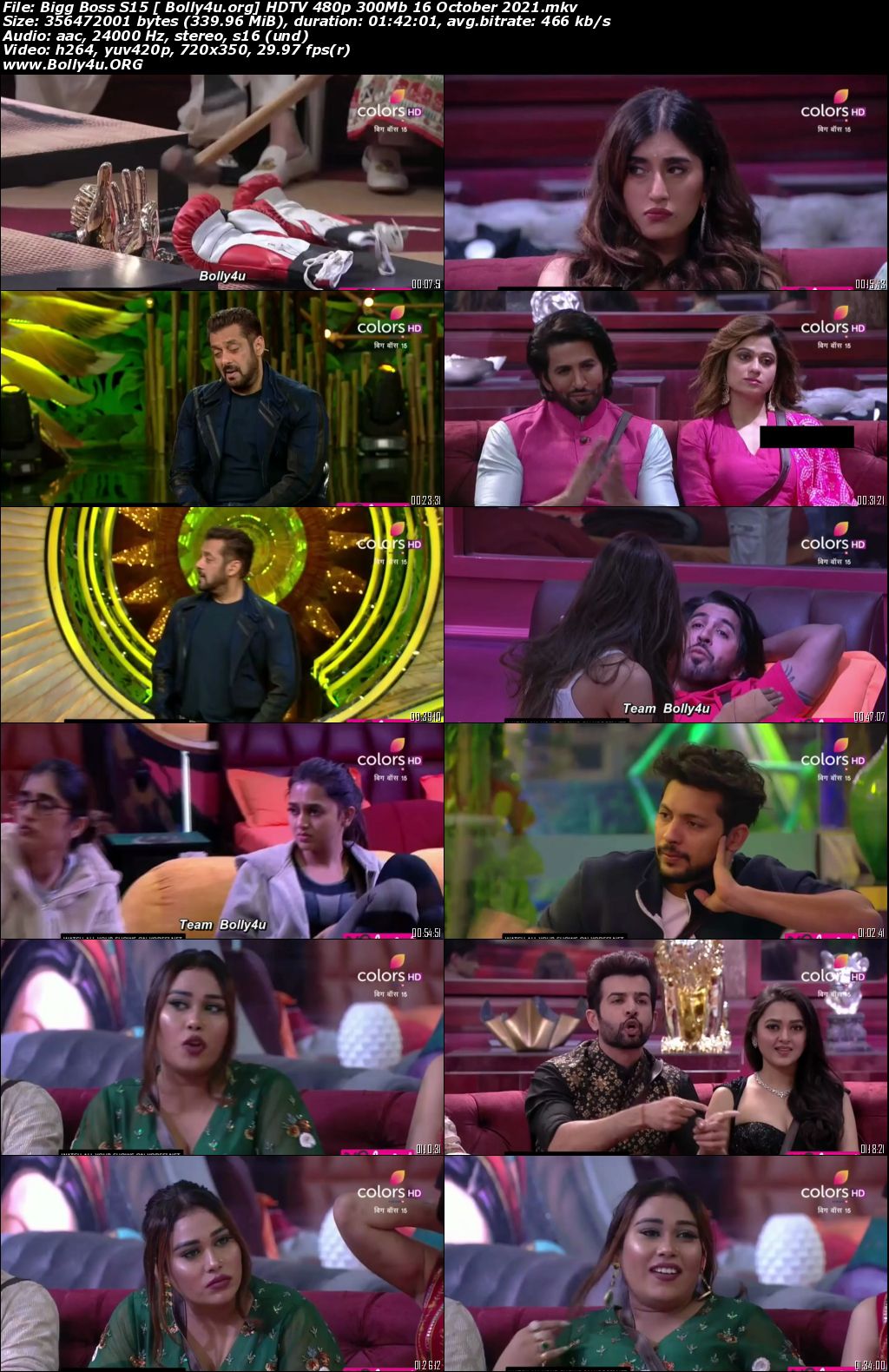 Bigg Boss S15 HDTV 480p 300Mb 16 October 2021 Download Bigg Boss S15 HDTV 480p 300Mb 16 October 2021 Download