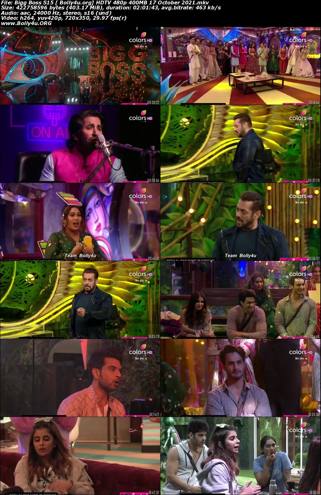Bigg Boss S15 HDTV 480p 400MB 17 October 2021 Download Bigg Boss S15 HDTV 480p 400MB 17 October 2021 Download