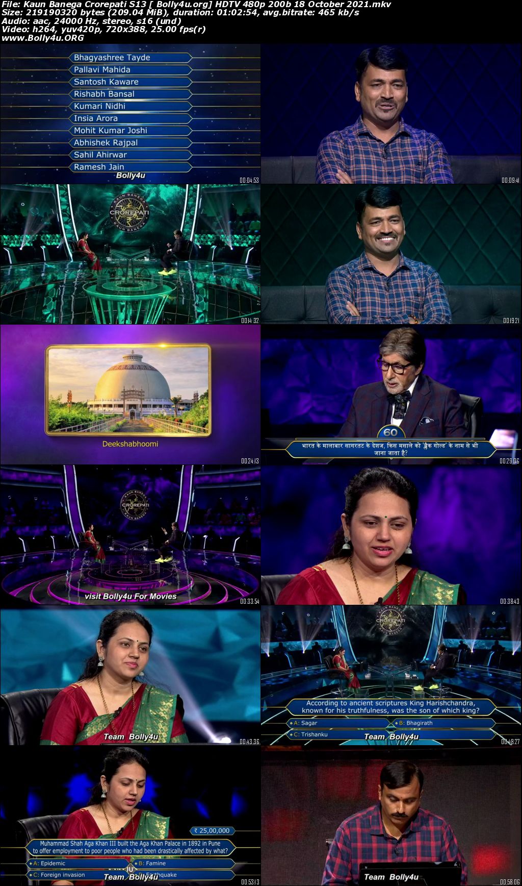 Kaun Banega Crorepati S13 HDTV 480p 200b 18 October 2021 Download Kaun Banega Crorepati S13 HDTV 480p 200b 18 October 2021 Download