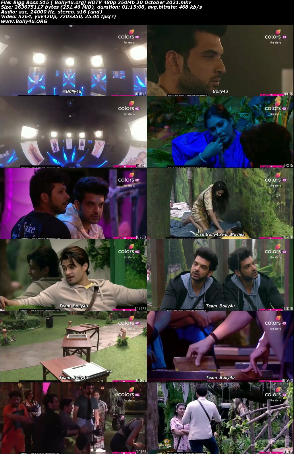 Bigg Boss S15 HDTV 480p 250Mb 20 October 2021 Download Bigg Boss S15 HDTV 480p 250Mb 20 October 2021 Download