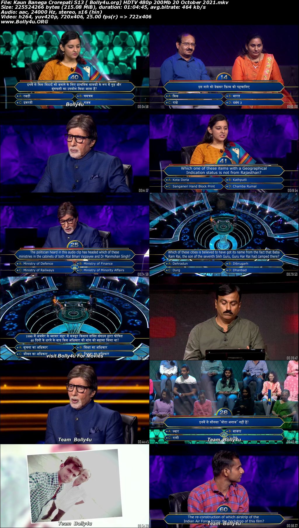 Kaun Banega Crorepati S13 HDTV 480p 200Mb 20 October 2021 Download Kaun Banega Crorepati S13 HDTV 480p 200Mb 20 October 2021 Download
