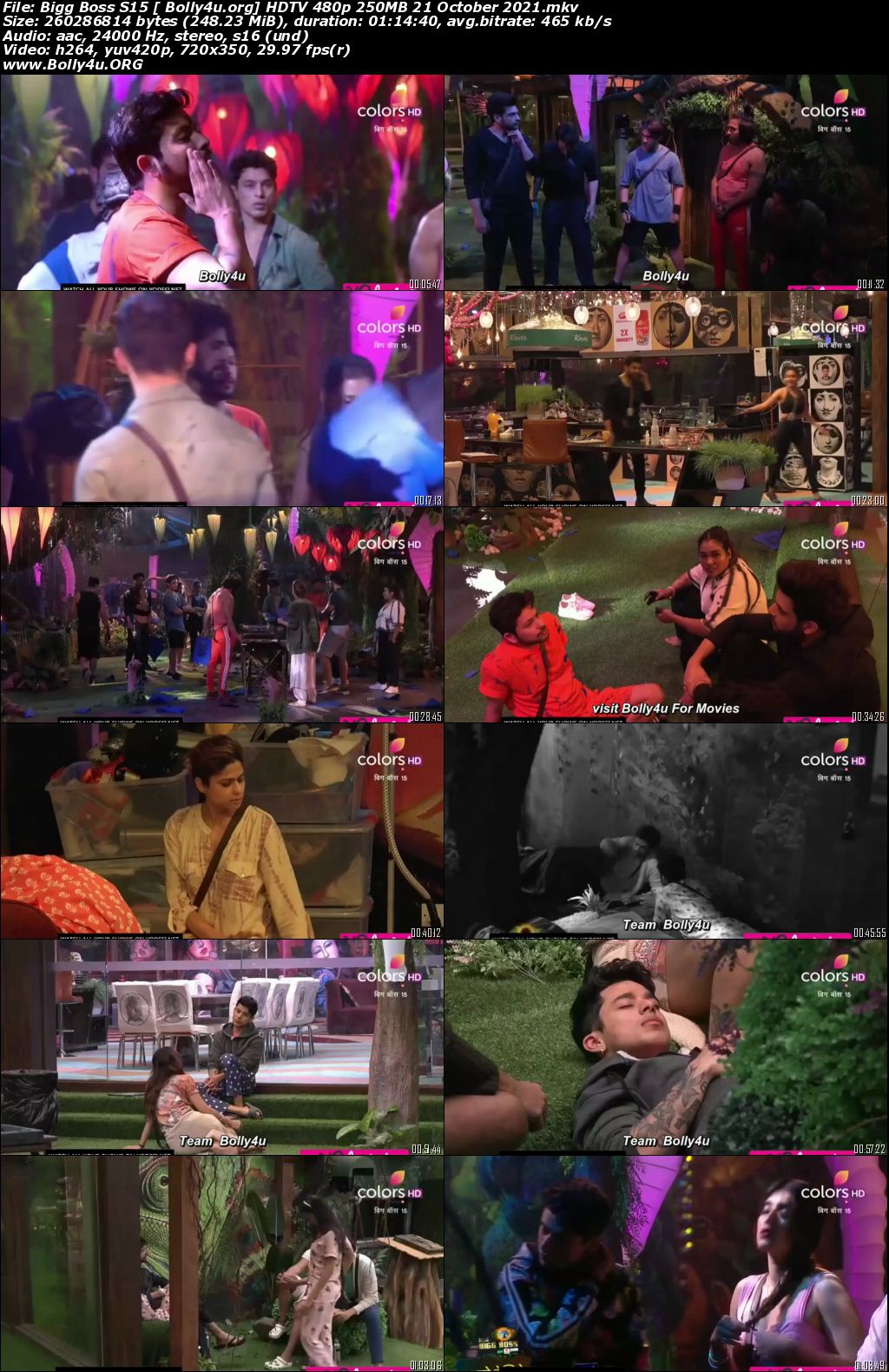 Bigg Boss S15 HDTV 480p 250MB 21 October 2021 Download Bigg Boss S15 HDTV 480p 250MB 21 October 2021 Download
