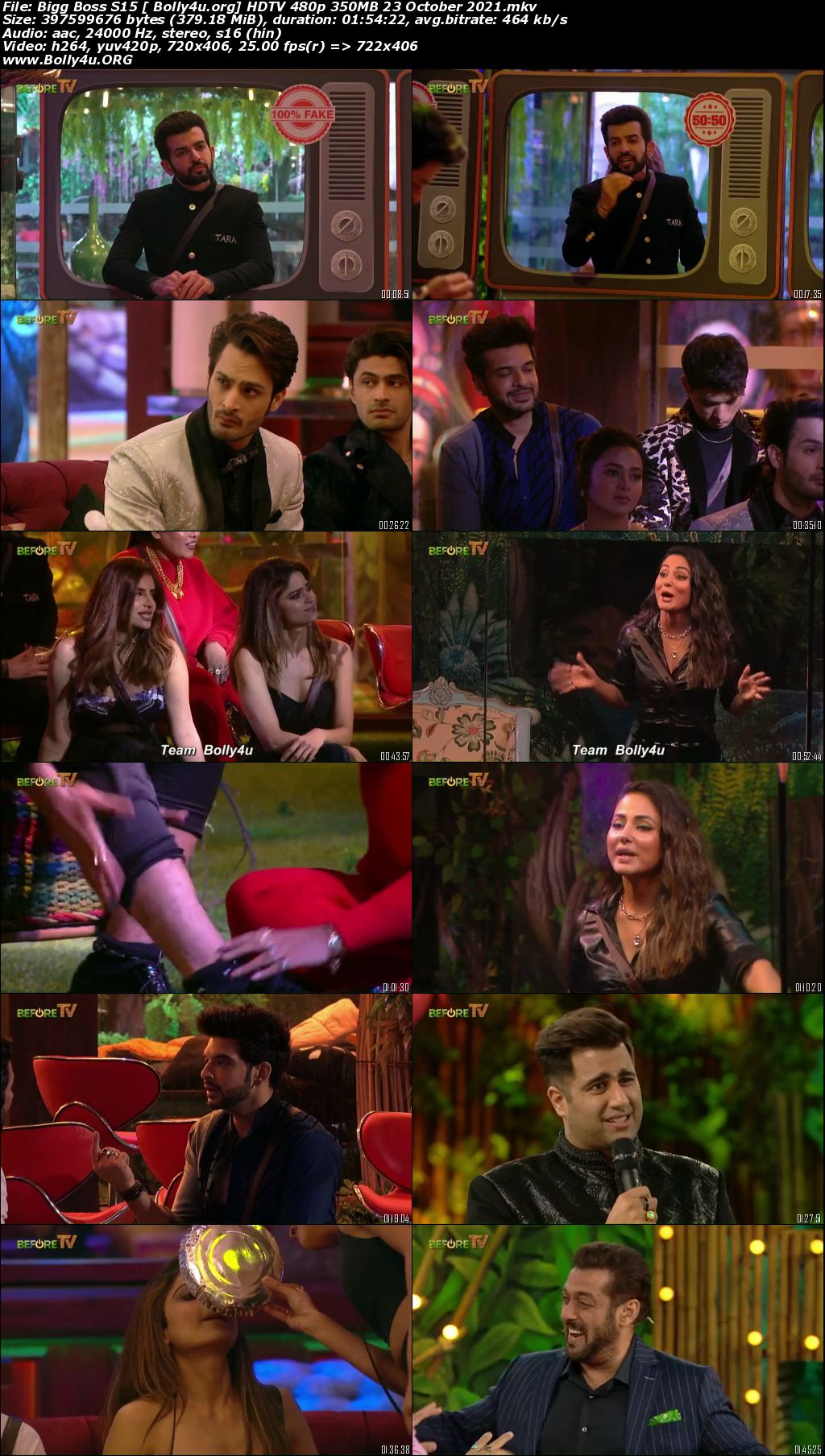 Bigg Boss S15 HDTV 480p 350MB 23 October 2021 Download Bigg Boss S15 HDTV 480p 350MB 23 October 2021 Download