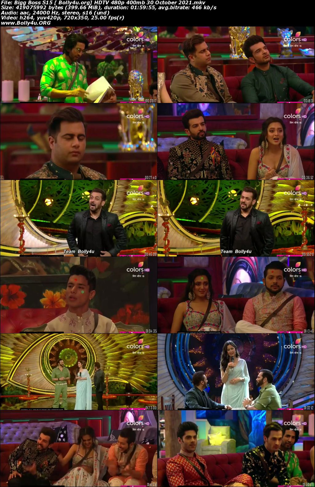 Bigg Boss S15 HDTV 480p 400mb 30 October 2021 Download Bigg Boss S15 HDTV 480p 400mb 30 October 2021 Download