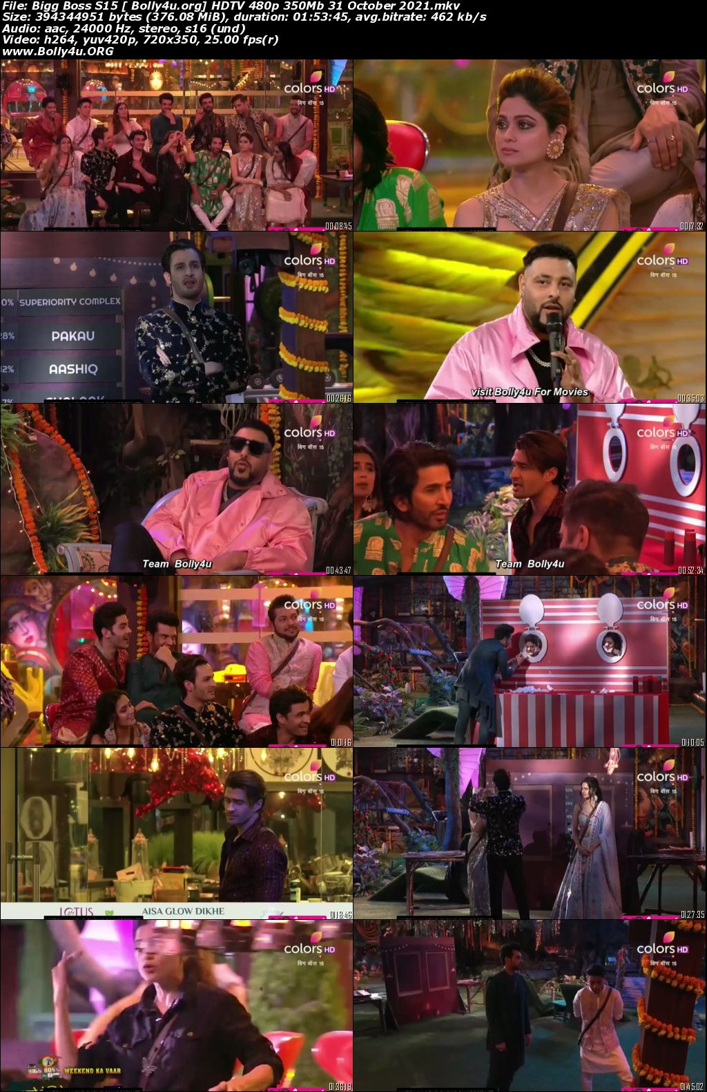 Bigg Boss S15 HDTV 480p 400mb 31 October 2021 Download Bigg Boss S15 HDTV 480p 400mb 31 October 2021 Download