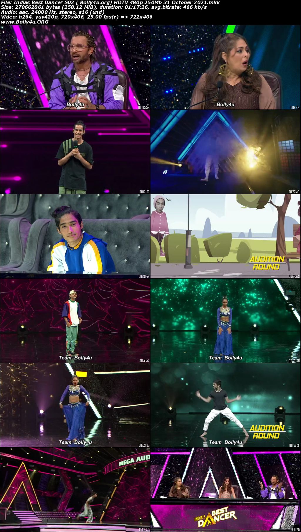 Indias Best Dancer S02 HDTV 480p 250Mb 31 October 2021 Download Indias Best Dancer S02 HDTV 480p 250Mb 31 October 2021 Download