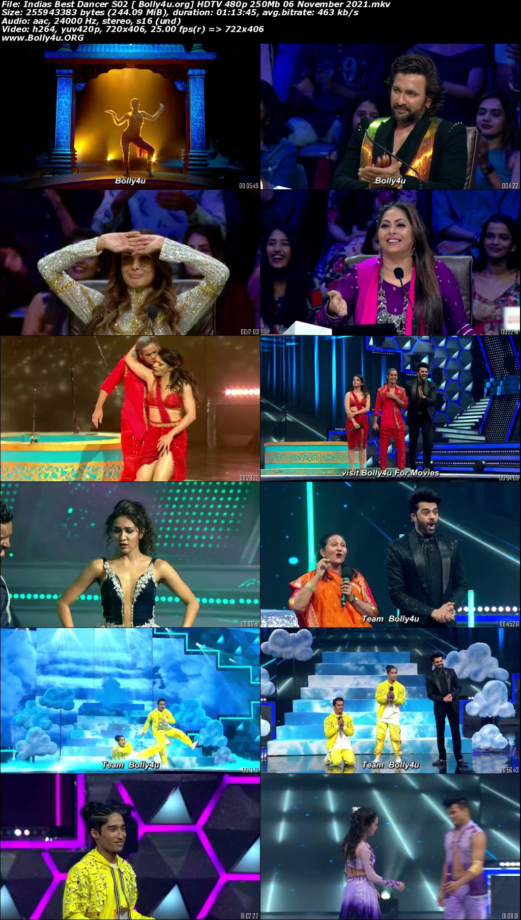 Indias Best Dancer S02 HDTV 480p 250Mb 06 November 2021 Download Indias Best Dancer S02 HDTV 480p 250Mb 06 November 2021 Download
