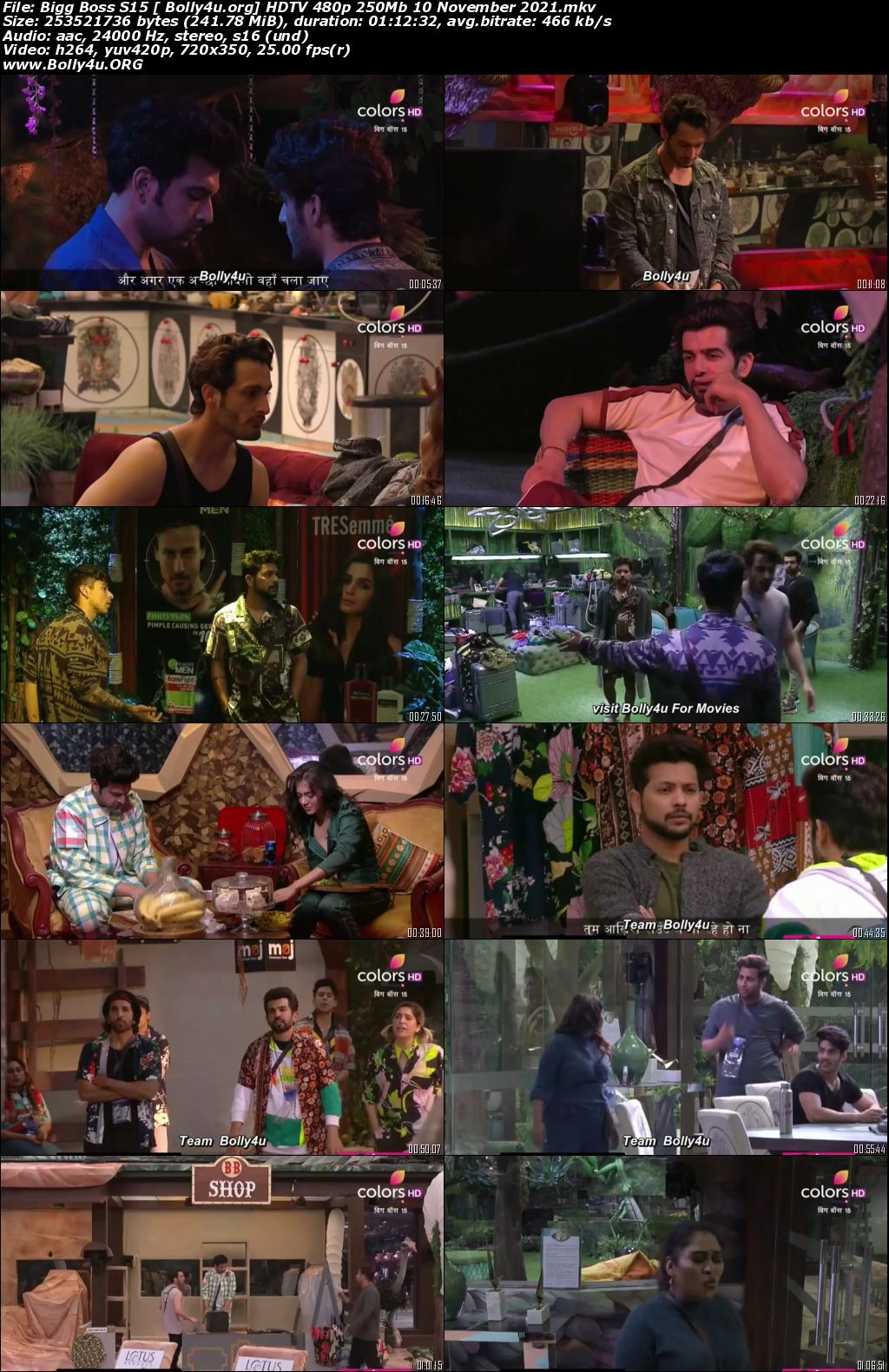 Bigg Boss S15 HDTV 480p 250Mb 10 November 2021 Download Bigg Boss S15 HDTV 480p 250Mb 10 November 2021 Download