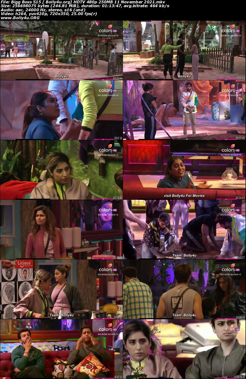 Bigg Boss S15 HDTV 480p 250MB 11 November 2021 Download Bigg Boss S15 HDTV 480p 250MB 11 November 2021 Download