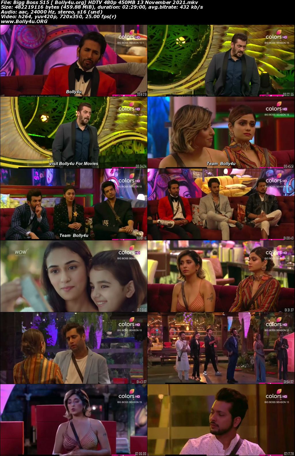 Bigg Boss S15 HDTV 480p 450MB 13 November 2021 Download Bigg Boss S15 HDTV 480p 450MB 13 November 2021 Download