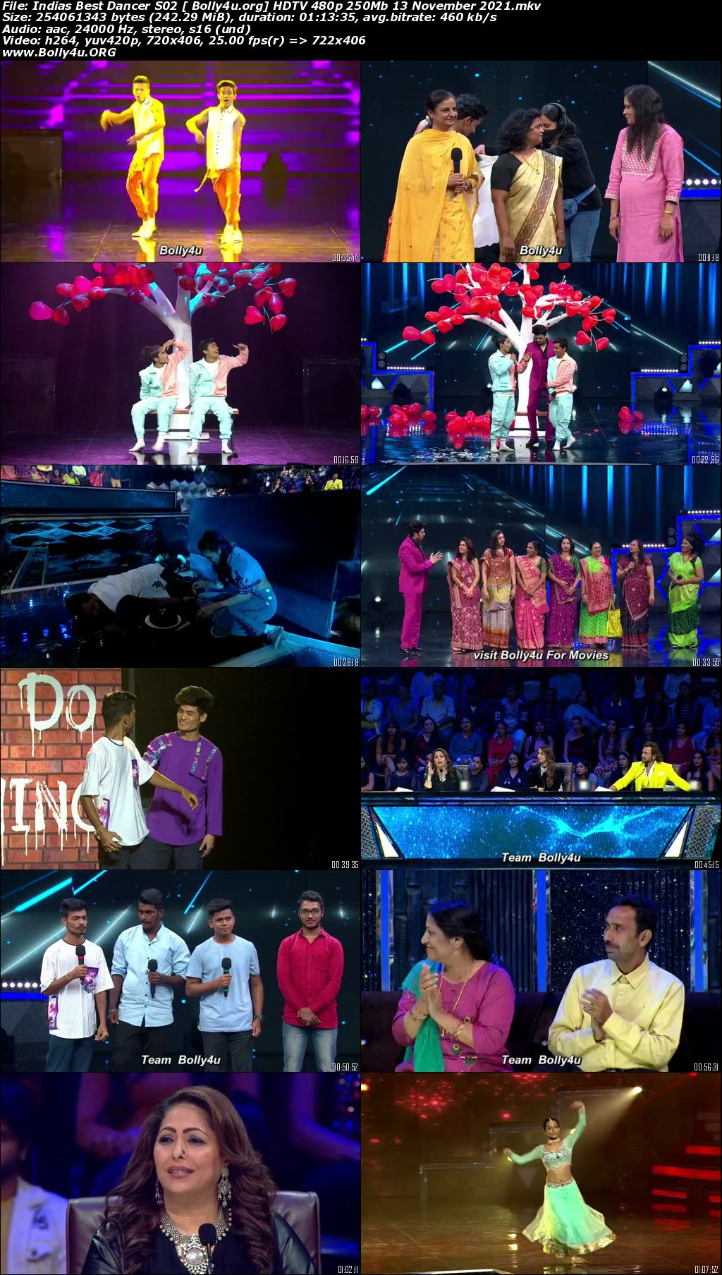 Indias Best Dancer S02 HDTV 480p 250Mb 13 November 2021 Download Indias Best Dancer S02 HDTV 480p 250Mb 13 November 2021 Download