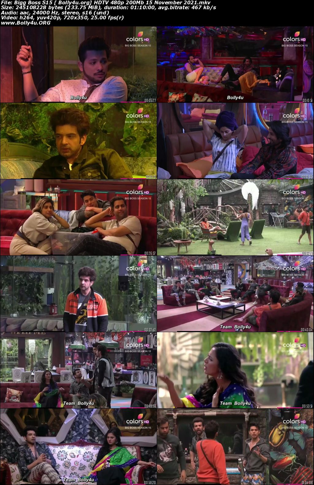 Bigg Boss S15 HDTV 480p 200Mb 15 November 2021 Download Bigg Boss S15 HDTV 480p 200Mb 15 November 2021 Download