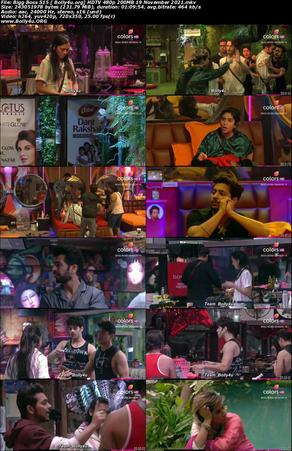 Bigg Boss S15 HDTV 480p 200MB 19 November 2021 Download Bigg Boss S15 HDTV 480p 200MB 19 November 2021 Download