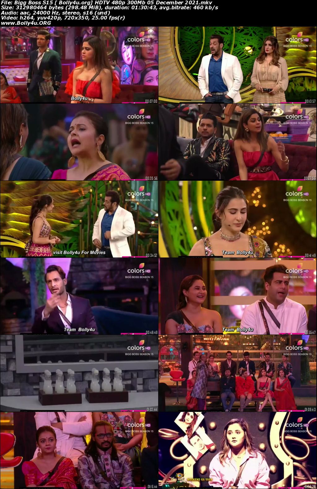 Bigg Boss S15 HDTV 480p 300Mb 05 December 2021 Download Bigg Boss S15 HDTV 480p 300Mb 05 December 2021 Download