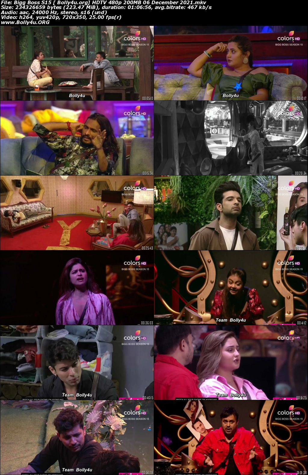 Bigg Boss S15 HDTV 480p 200MB 06 December 2021 Download Bigg Boss S15 HDTV 480p 200MB 06 December 2021 Download