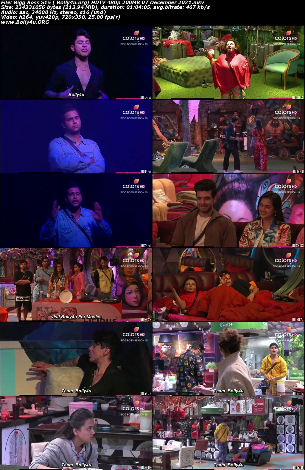 Bigg Boss S15 HDTV 480p 200MB 07 December 2021 Download Bigg Boss S15 HDTV 480p 200MB 07 December 2021 Download