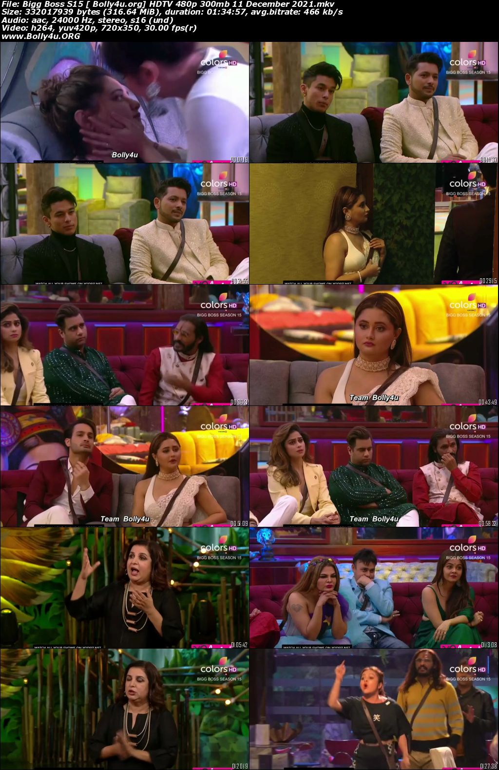 Bigg Boss S15 HDTV 480p 300mb 11 December 2021 Download Bigg Boss S15 HDTV 480p 300mb 11 December 2021 Download